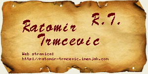 Ratomir Trmčević vizit kartica